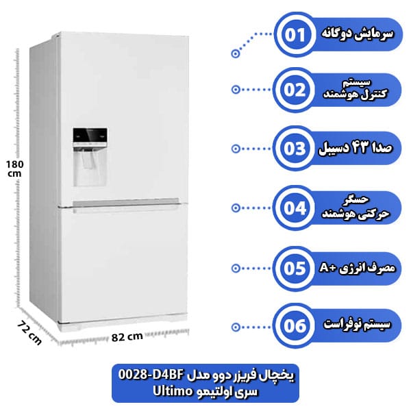 یخچال-فریزر-دوو-مدل-D4BF-0028-سری-اولتیمو-Ultimo