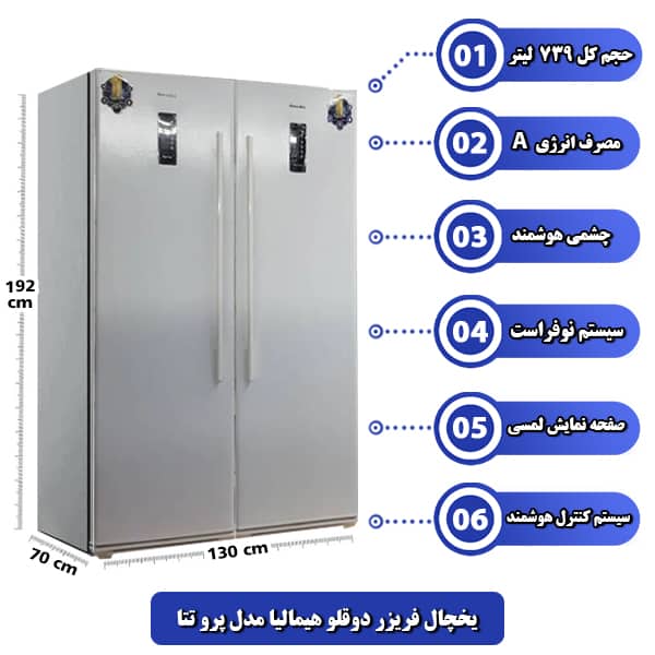 یخچال فریزر دوقلو هیمالیا مدل پرو تتا