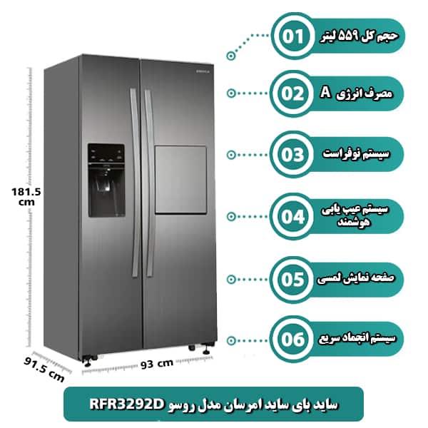 ساید بای ساید امرسان مدل روسو 