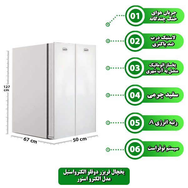 یخچال-فریزر-دوقلو-الکترواستیل-مدل-الکترو-استور