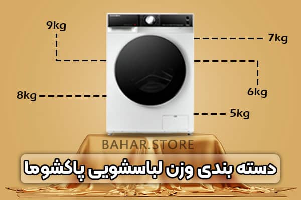 وزن بندی لباسشویی پاکشوما